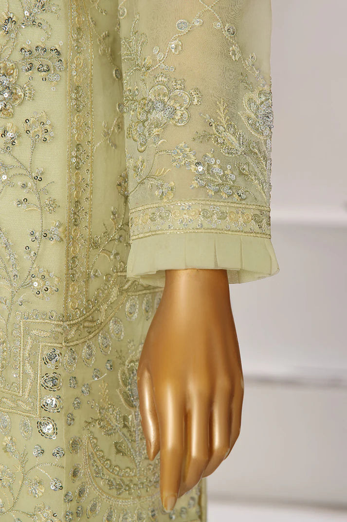 ORGANZA HAND EMBROIDERED 3 PIECE DRESS