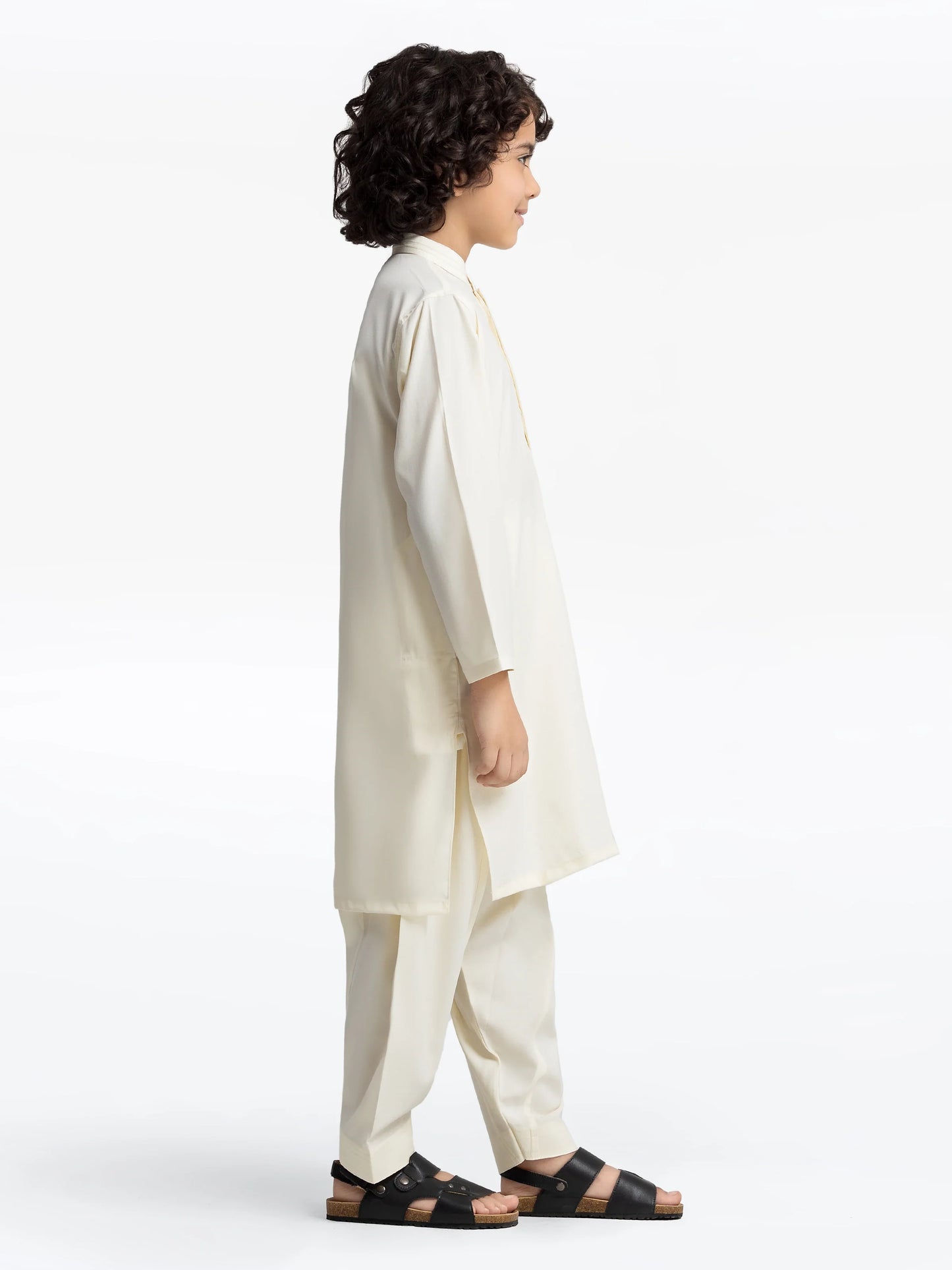 Boy's Off White Kurta Shalwar - EBTKS24-3965