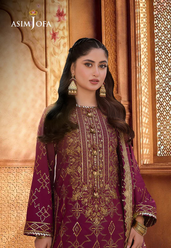 EMBROIDERED BOSKI SILK 3 PCS DRESS