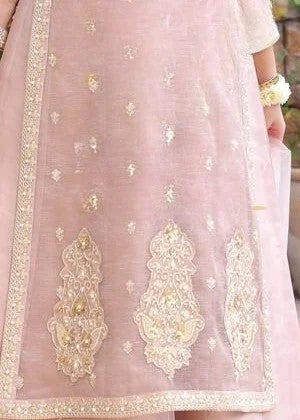 EMBROIDERED CHIFFON STITCHED 3 PIECE DRESS