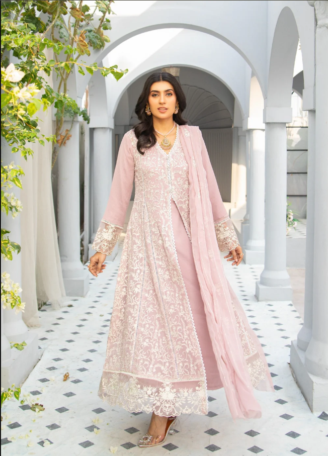 4 Piece Chiffon Festive/Party Wear Dress