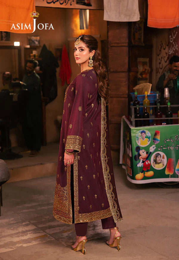EMBROIDERED STITCHED 3 PCS DRESS