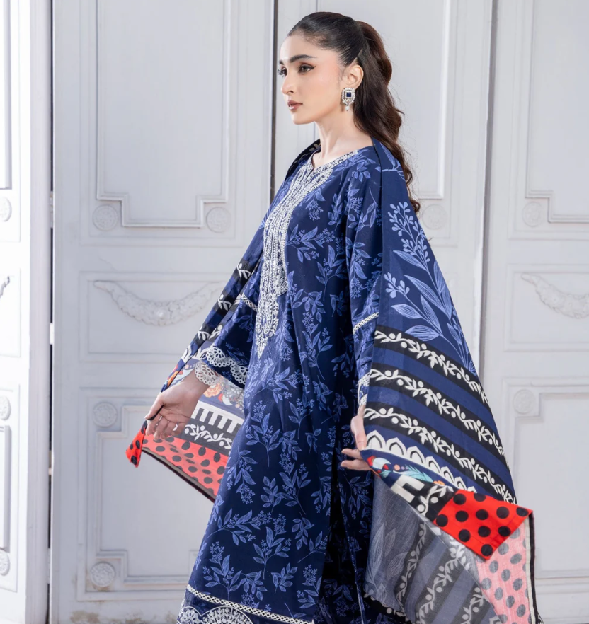 3 Piece Winter Wear Slub-Khaddar Daily/Basic Wear Dress