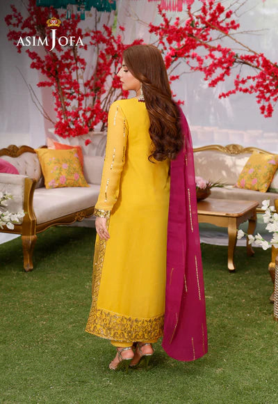 EMBROIDERED CHIFFON STITCHED 3 PCS DRESS
