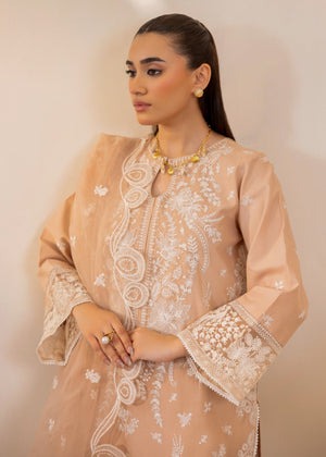 Embroidered A-Line Kurta with Dyed Lawn Trouser & Organza Dupatta β 3-Piece Festive Set