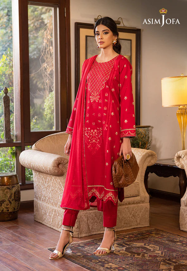 (3-PC) EMBROIDERED CAMBRIC 3 PCS DRESS