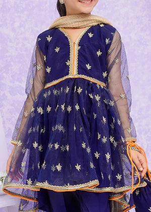 CHIFFON FROK STITCHED 3 PIECE KIDS DRESS