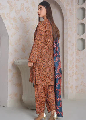 PRINTED KHADDAR 3PIECE DRESS