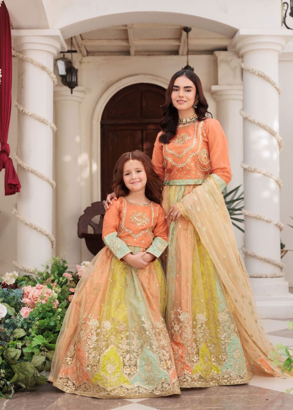 LEHNGA KURTI SILK STITCHED 3 PIECE DRESS