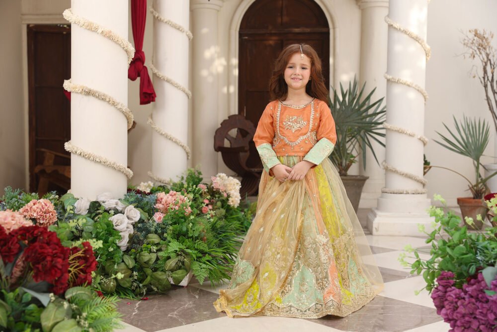 LEHNGA KURTI SILK STITCHED 3 PIECE DRESS
