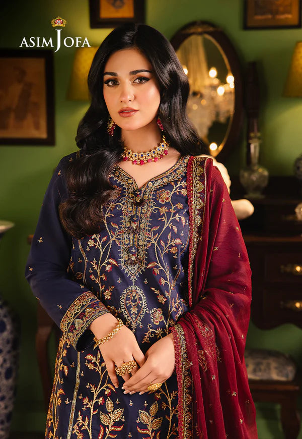 AJLP-02 EMBROIDERED TWISTED LAWN 3PCS