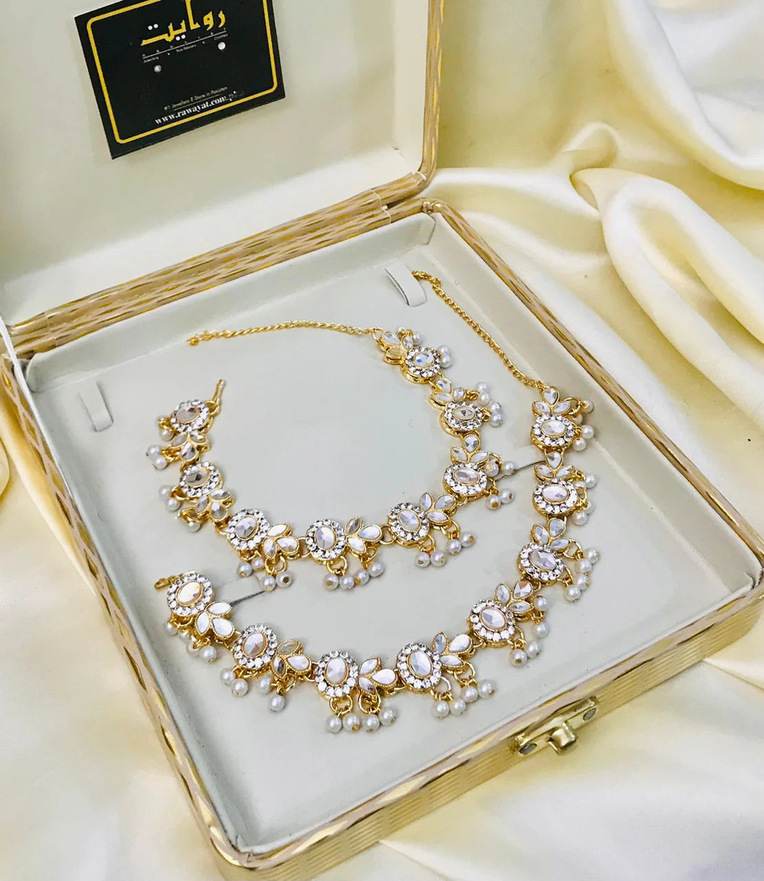 Kundan Anklet-13 (Golden)