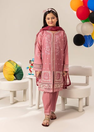 Blush Charm – Pink Embroidered Lawn Kurta Set