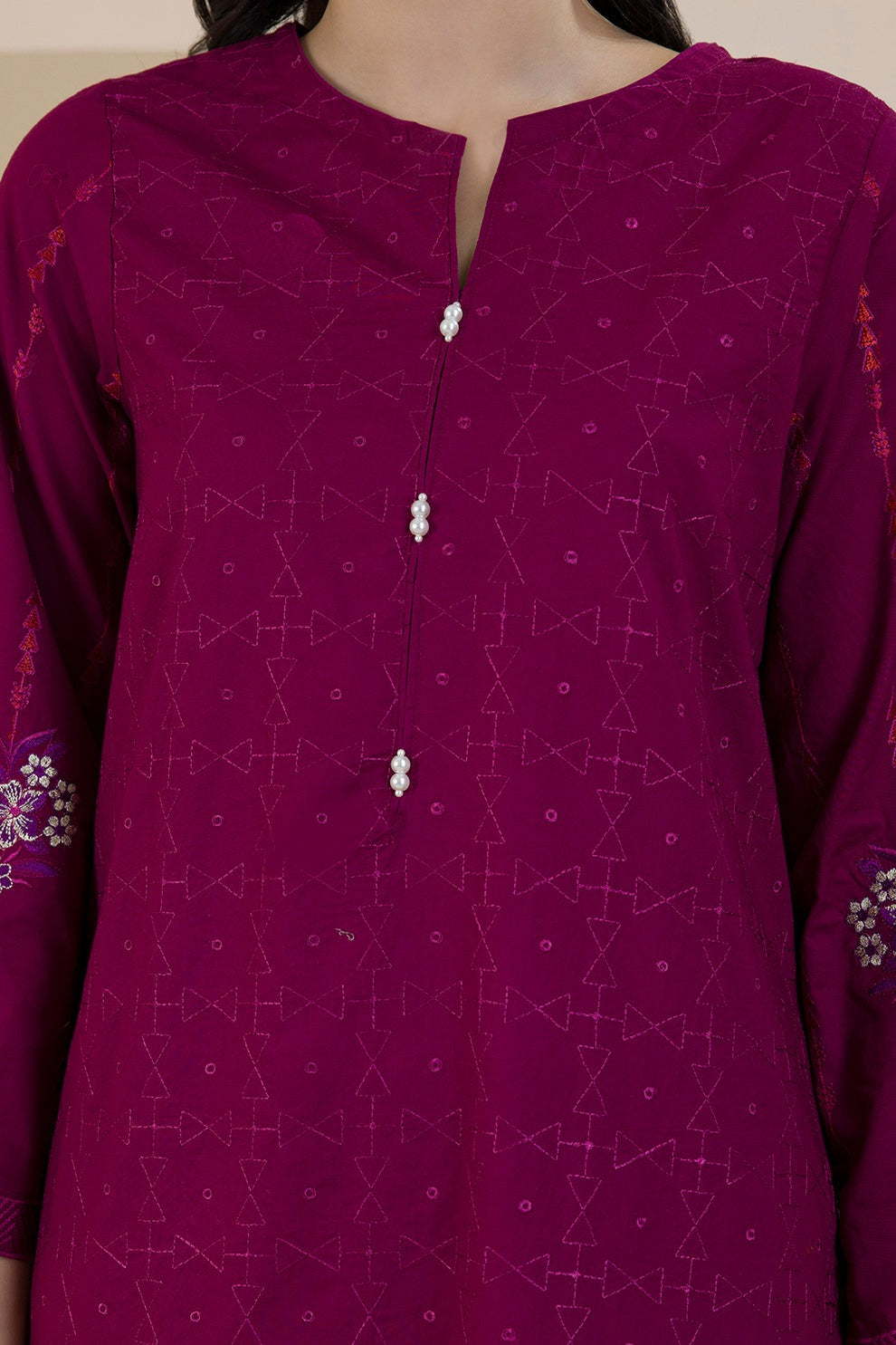 Embroidered 3 Piece Dress - Kurta Dupatta Trouser