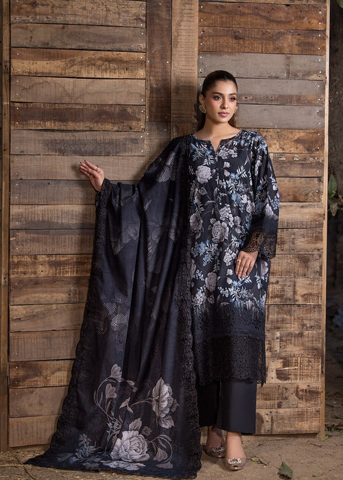 KHADDAR STITCHED 3 PIECE DRESS