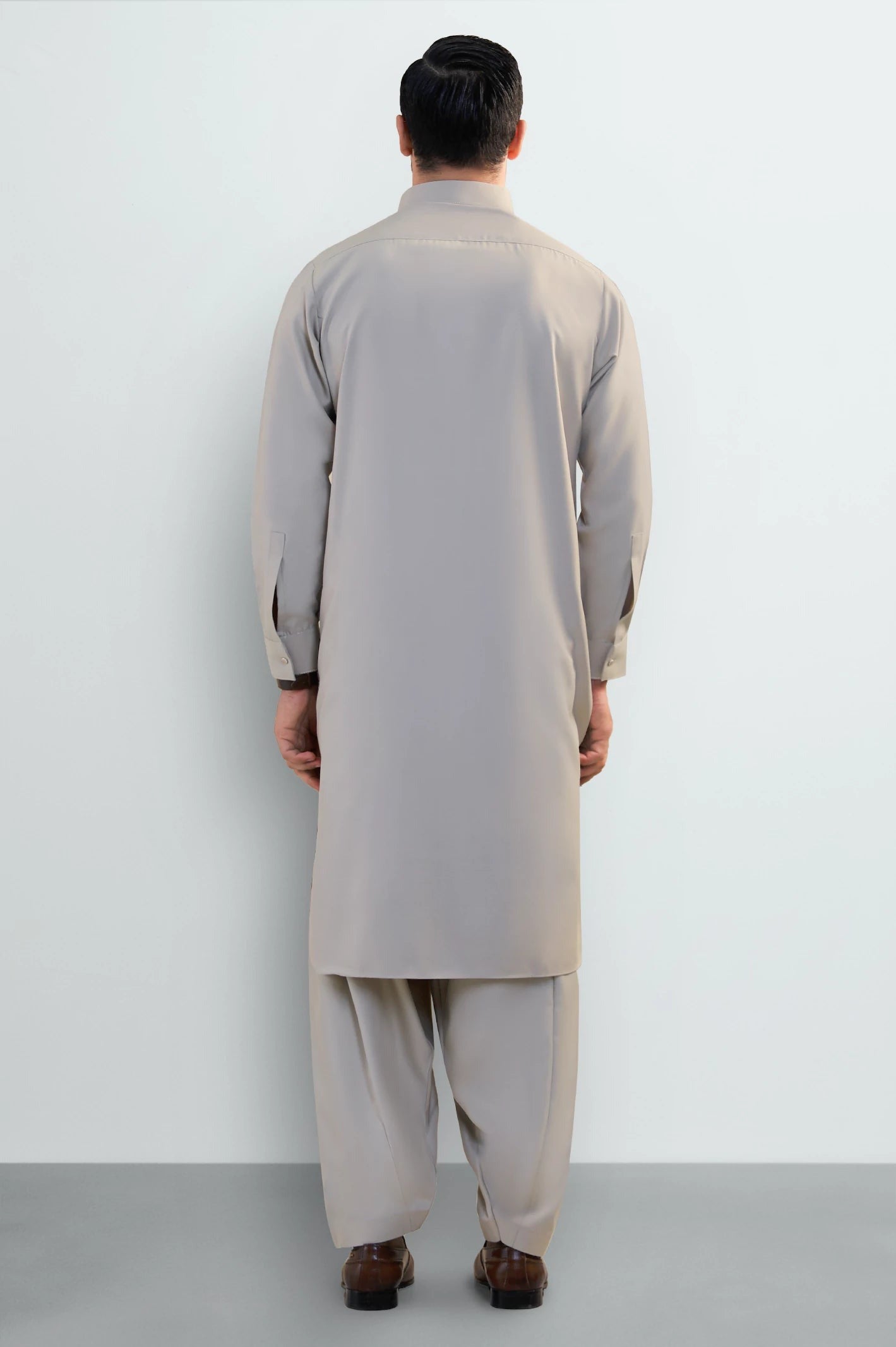 Khaki Wash & Wear Shalwar Kameez โ Classic Comfortable 2-Piece Eastern Wear