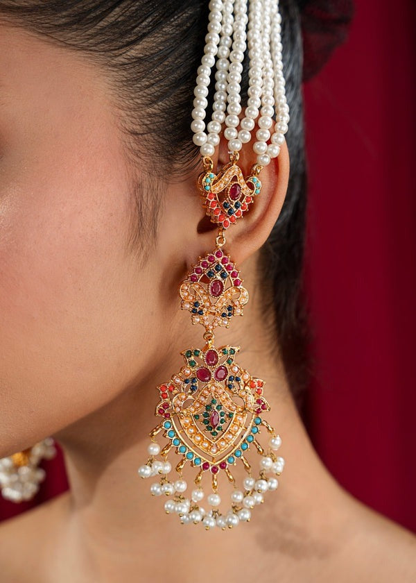 Multicolor Magic β Nauratan Dazzle Earrings & Tikka Set _ JEWELRY