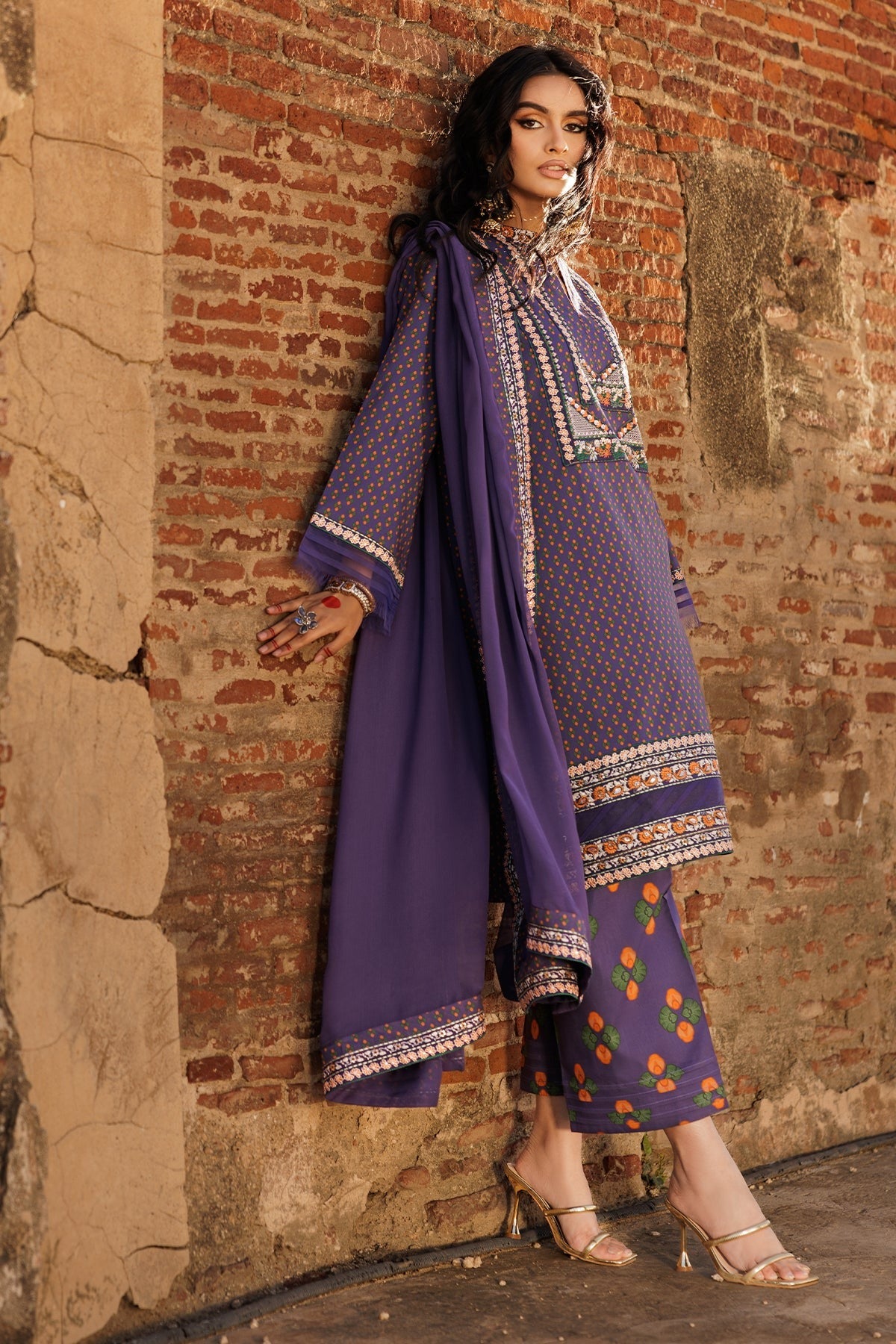 3-PC Embroidered Lawn Suit