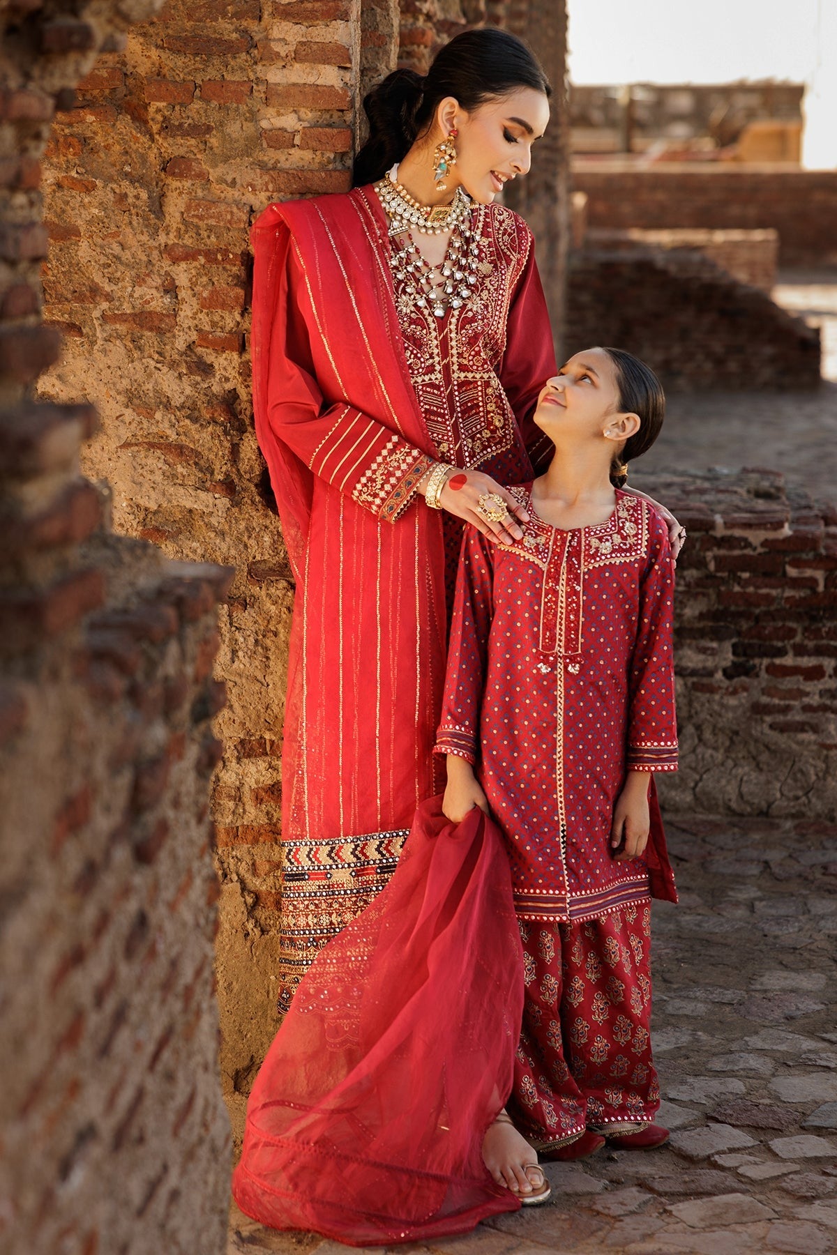 3-PC Embroidered Silk Suit