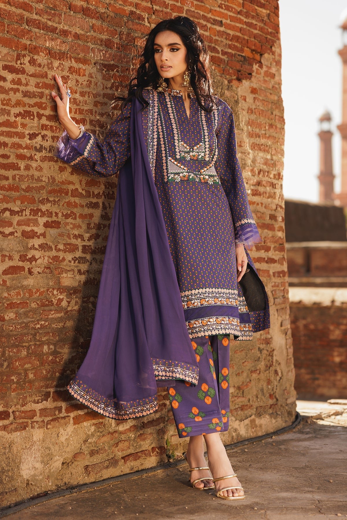 3-PC Embroidered Lawn Suit