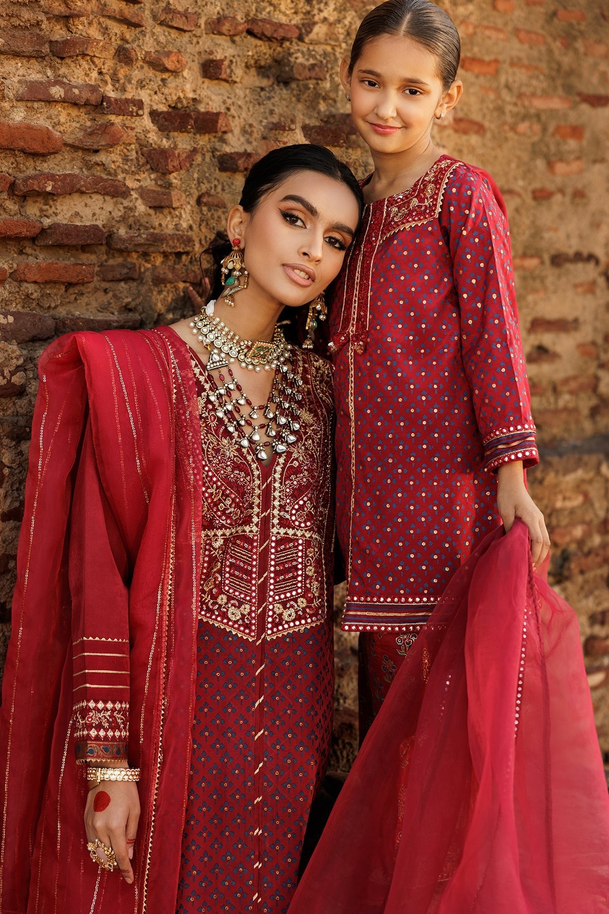 3-PC Embroidered Silk Suit