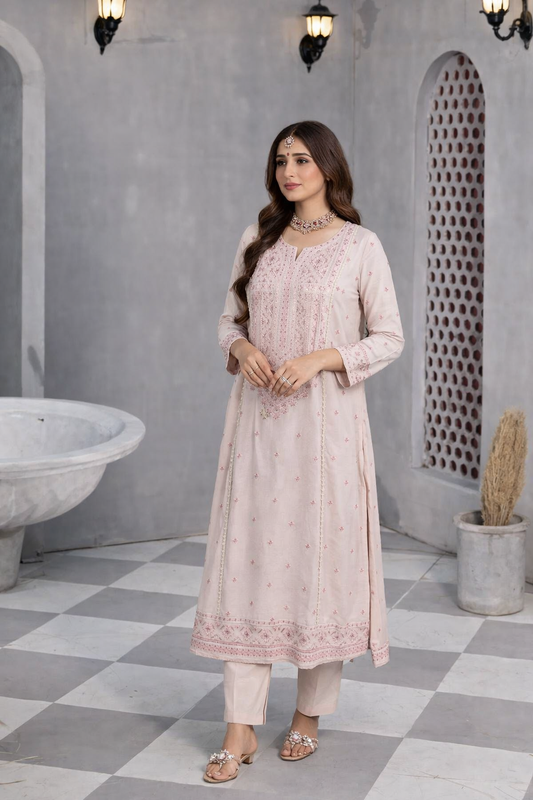 Classic Pink Embroidered Kurta - Elegant Pakistani suit available with Australia-wide delivery 🇦🇺 Perfect for Eid