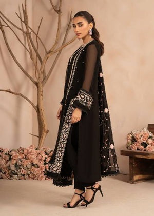 Luxury chiffon sequence embroidered 3pc suit