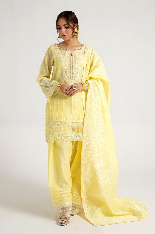 “Sunlit Elegance” evokes the bright yellow shade and festive vibe - “This outfit is perfect for Eid celebrations in Australia”