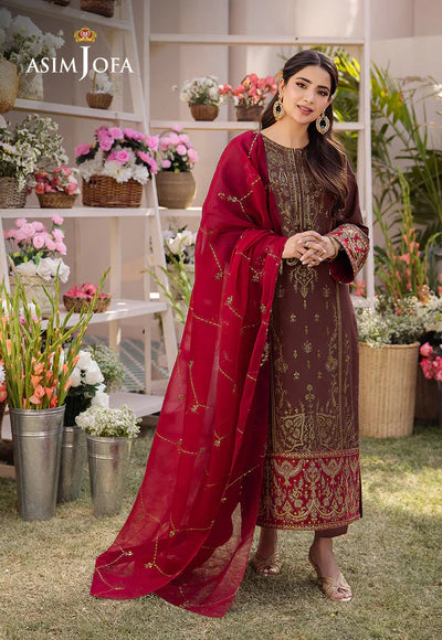 EMBROIDERED BOSKI SILK STITCHED 3 PCS DRESS