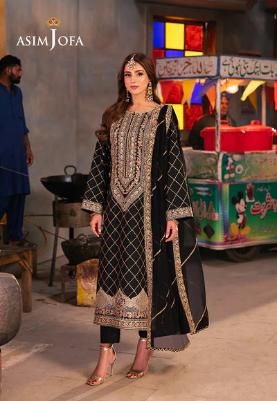 EMBROIDERED STITCHED 3 PCS DRESS