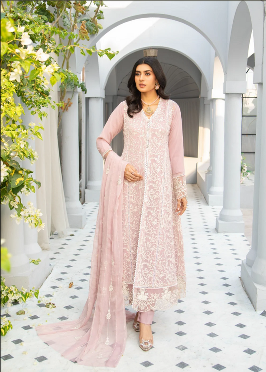 4 Piece Chiffon Festive/Party Wear Dress