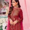 Elegant Maroon Eastern 3-Piece Set – Long Shirt with Bottom & Dupatta