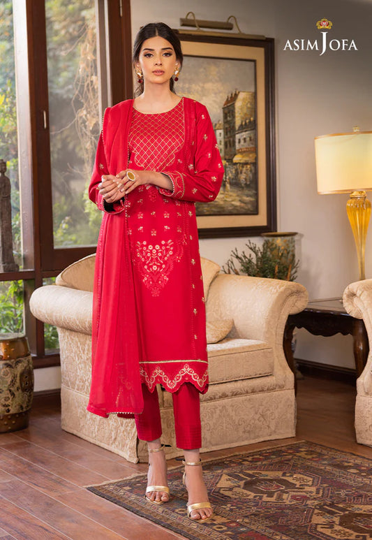 (3-PC) EMBROIDERED CAMBRIC 3 PCS DRESS