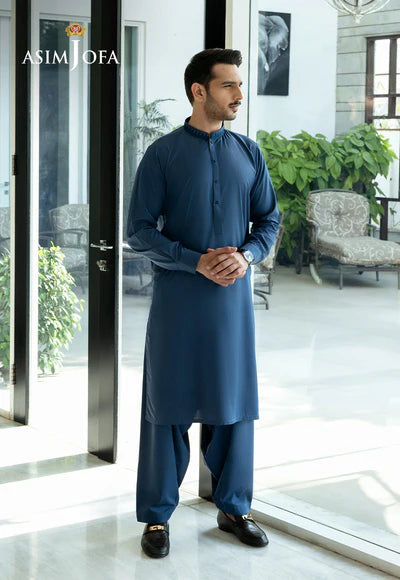 STITCHED EMBROIDERED 2PC MEN'S SUIT
