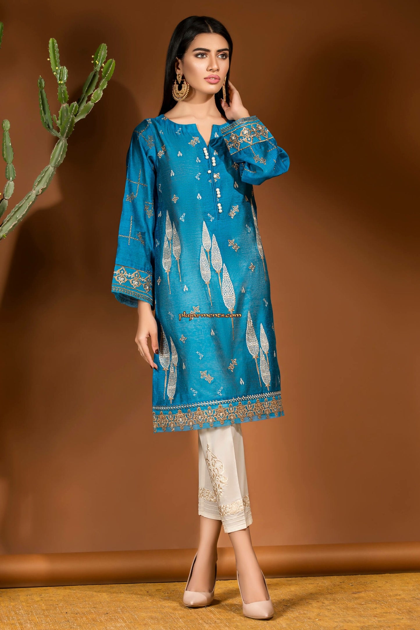 Teal Blue Festive Embroidered Kurta – Graceful Eastern Wear - Modest fashion for Australian  Pakistani, Indian