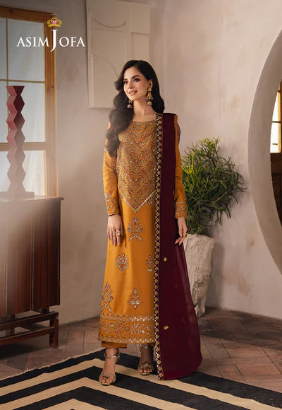 EMBROIDERED JUMBO SILK STITCHED 3 PCS DRESS