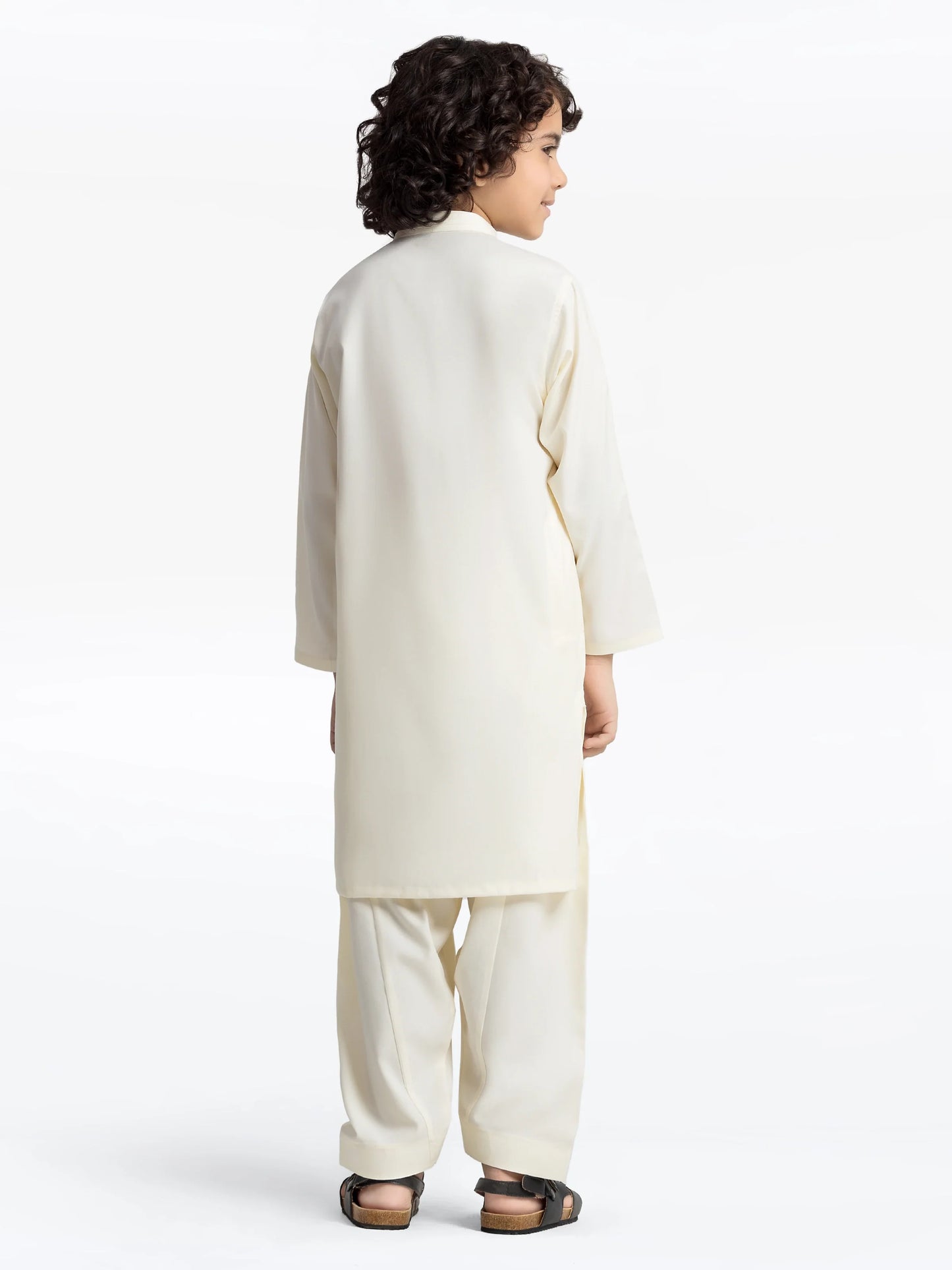 Boy's Off White Kurta Shalwar - EBTKS24-3965