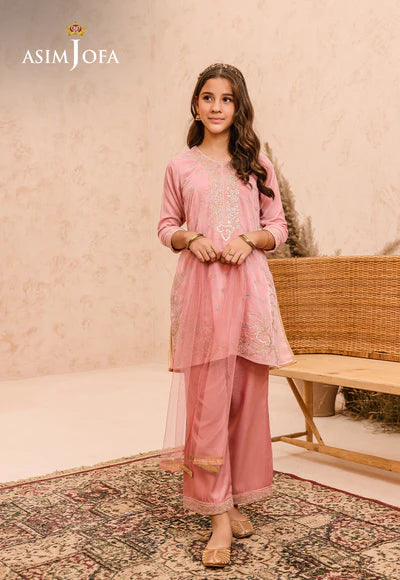 EMBROIDERED VELVET 3 PCS DRESS