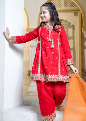 EMBROIDERED ORGANZA STITCHED 3 DRESS
