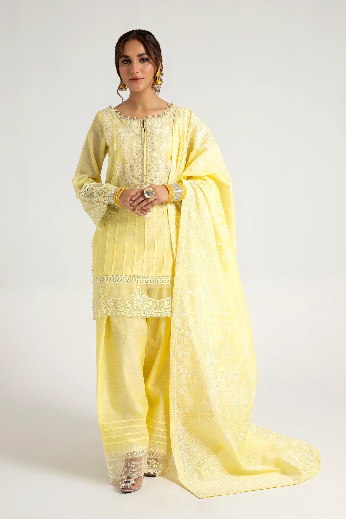 “Sunlit Elegance” evokes the bright yellow shade and festive vibe - “This outfit is perfect for Eid celebrations in Australia”