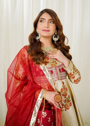 Fancy Bottom Style Flared Lehenga in Organza