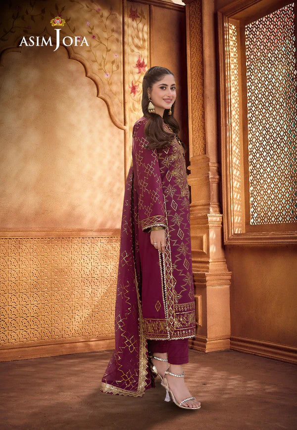 EMBROIDERED BOSKI SILK 3 PCS DRESS