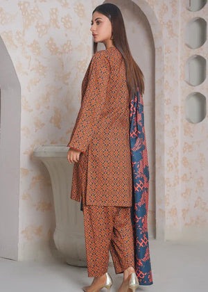 Khaddar Straight Kurta with Straight Trousers & Poly Lawn Dupatta – 3-Piece Winter Set