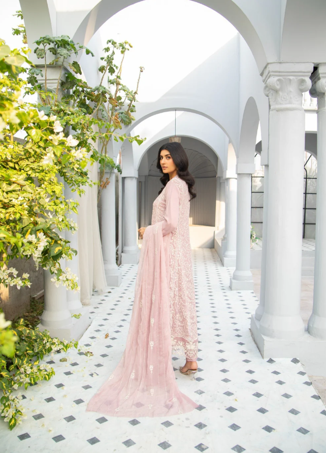 4 Piece Chiffon Festive/Party Wear Dress