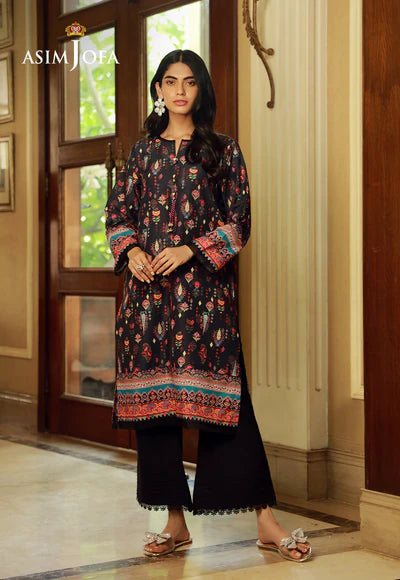PRINTED RAW SILK 1PC DRESS