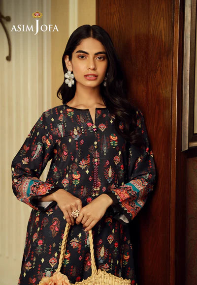 PRINTED RAW SILK 1PC DRESS