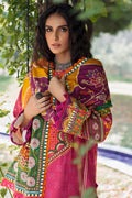 Magenta Digital Printed 3-Piece Suit with Traditional Dupatta