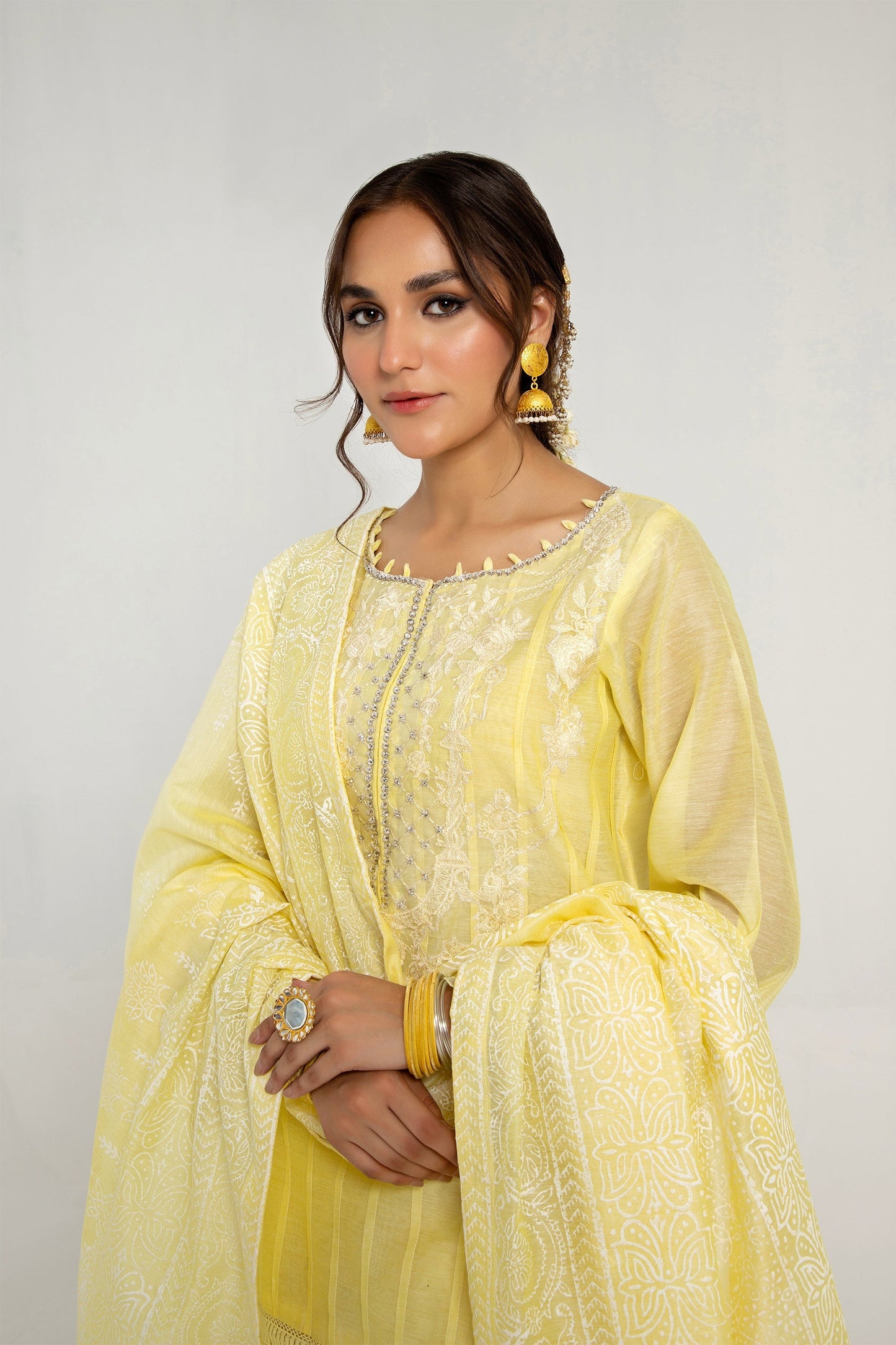 “Sunlit Elegance” evokes the bright yellow shade and festive vibe - “This outfit is perfect for Eid celebrations in Australia”