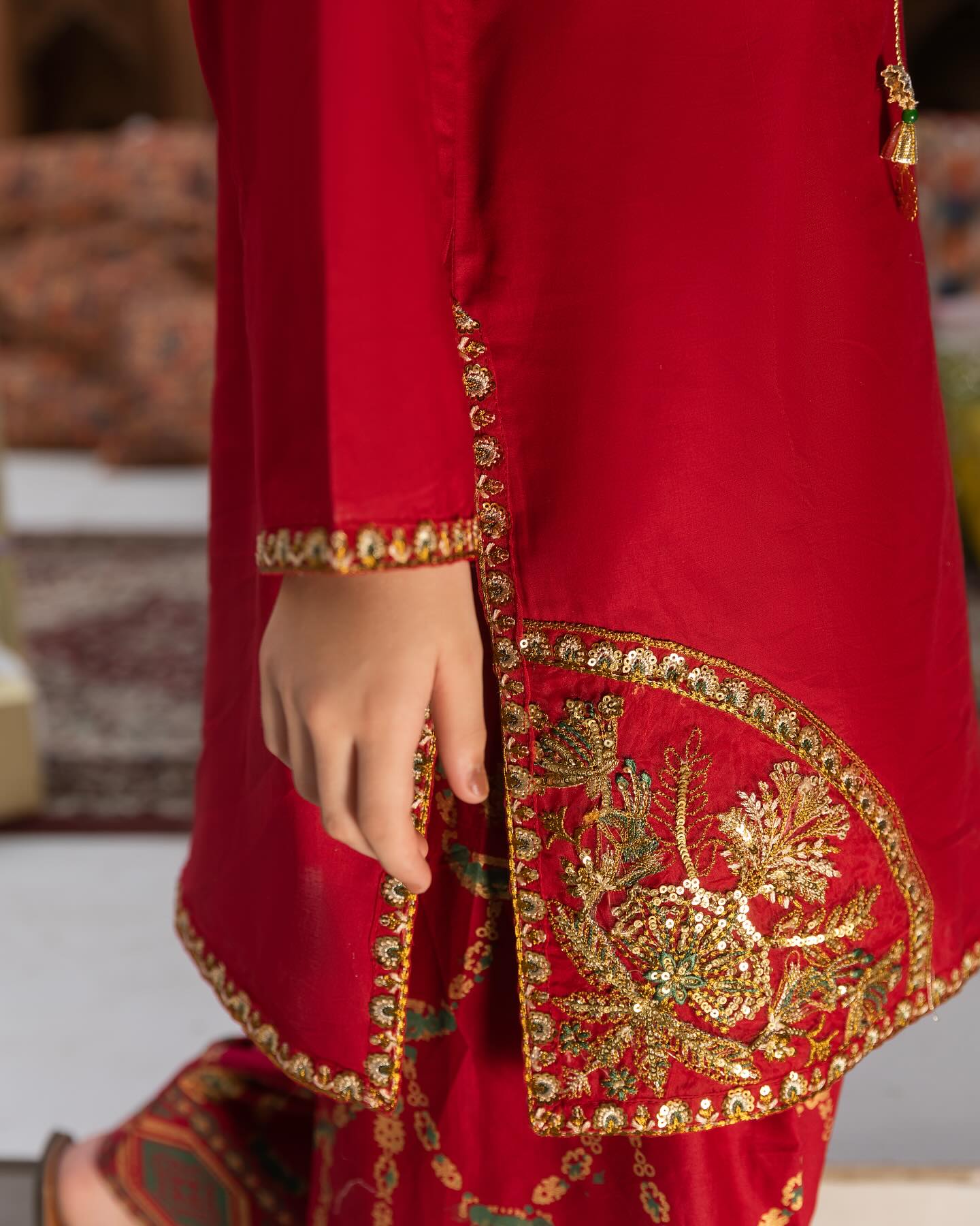 Festive Elegance Red Traditional Outfit - Eid outfits in Sydney, Brisban Australia