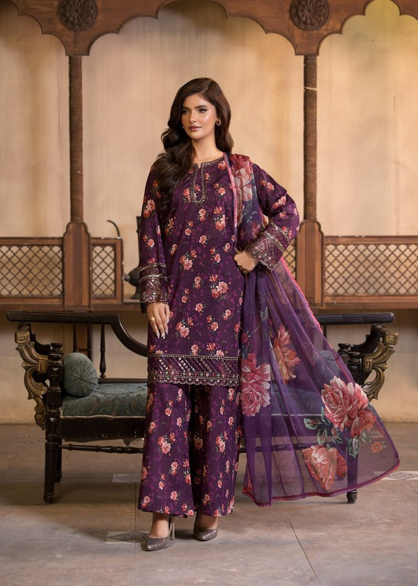 Summer Embroidered Lawn Suit – 3-Piece Elegant Ensemble